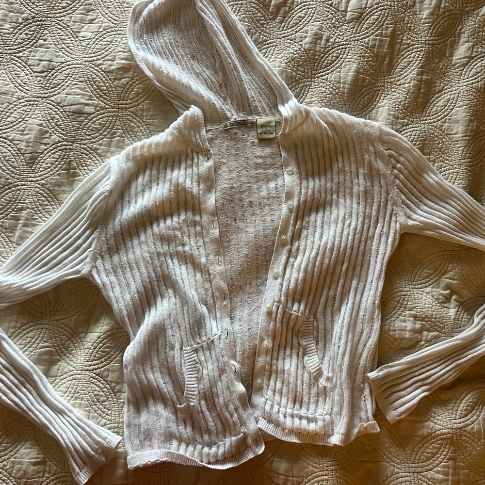 Hooded Button-Front Sweater